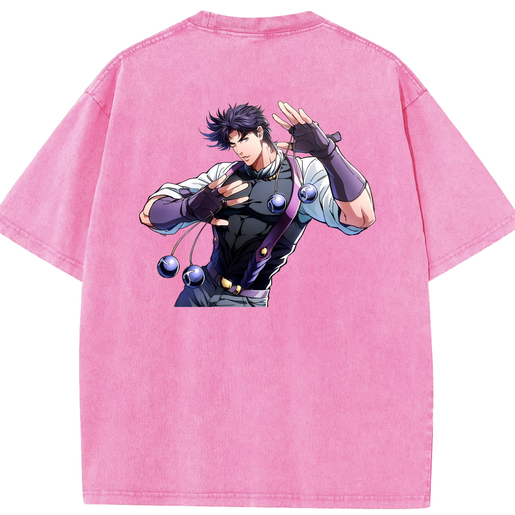 （画像用） ジョジョの奇妙な冒険 JoJo's Bizarre Adventure 綿100% ヴィンテージ風 半袖Tシャツ（背面プリント）
